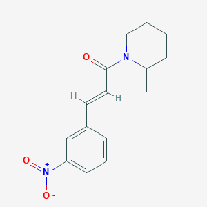 molecular formula C15H18N2O3 B3919826 2-methyl-1-[3-(3-nitrophenyl)acryloyl]piperidine 