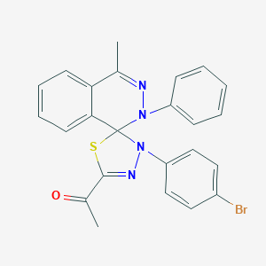 molecular formula C24H19BrN4OS B391983 1-[3'-(4-bromophenyl)-4-methyl-2-phenyl-2H,3'H-spiro[phthalazine-1,2'-[1,3,4]thiadiazol]-5'-yl]ethanone 