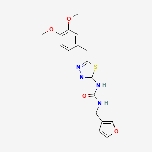 molecular formula C17H18N4O4S B3919839 N-[5-(3,4-dimethoxybenzyl)-1,3,4-thiadiazol-2-yl]-N'-(3-furylmethyl)urea 