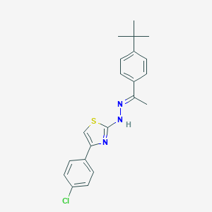 molecular formula C21H22ClN3S B391987 1-(4-Tert-butylphenyl)ethanone [4-(4-chlorophenyl)-1,3-thiazol-2-yl]hydrazone 