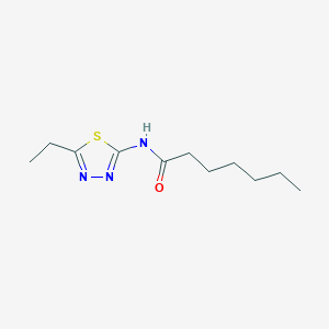 N-(5-ethyl-1,3,4-thiadiazol-2-yl)heptanamide