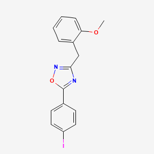 molecular formula C16H13IN2O2 B3919892 5-(4-iodophenyl)-3-(2-methoxybenzyl)-1,2,4-oxadiazole 