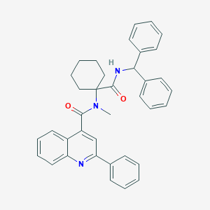 molecular formula C37H35N3O2 B391990 N-{1-[(benzhydrylamino)carbonyl]cyclohexyl}-N-methyl-2-phenyl-4-quinolinecarboxamide 
