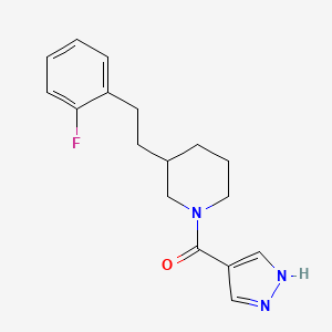 molecular formula C17H20FN3O B3919935 3-[2-(2-fluorophenyl)ethyl]-1-(1H-pyrazol-4-ylcarbonyl)piperidine 