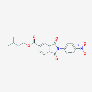 molecular formula C20H18N2O6 B391996 Isopentyl 2-{4-nitrophenyl}-1,3-dioxo-5-isoindolinecarboxylate 