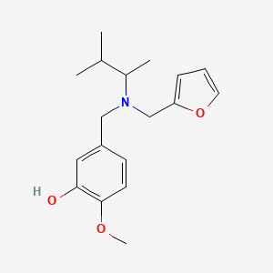 molecular formula C18H25NO3 B3919965 5-{[(1,2-dimethylpropyl)(2-furylmethyl)amino]methyl}-2-methoxyphenol 