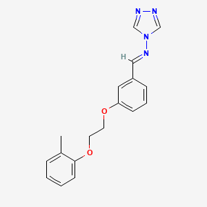 molecular formula C18H18N4O2 B3919979 N-{3-[2-(2-methylphenoxy)ethoxy]benzylidene}-4H-1,2,4-triazol-4-amine 