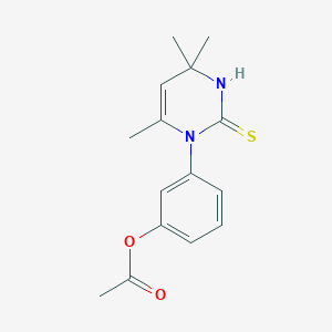 molecular formula C15H18N2O2S B392000 3-(4,4,6-trimethyl-2-thioxo-3,4-dihydro-1(2H)-pyrimidinyl)phenyl acetate 