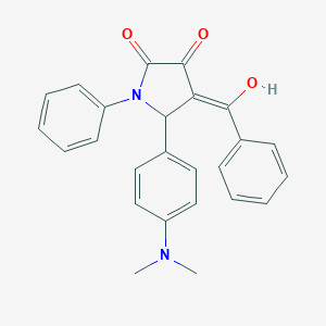 molecular formula C25H22N2O3 B392001 4-benzoyl-5-[4-(dimethylamino)phenyl]-3-hydroxy-1-phenyl-1,5-dihydro-2H-pyrrol-2-one 