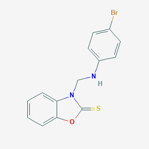 molecular formula C14H11BrN2OS B392004 3-[(4-bromoanilino)methyl]-1,3-benzoxazole-2(3H)-thione 