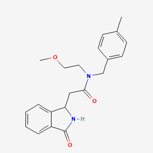 molecular formula C21H24N2O3 B3920066 N-(2-methoxyethyl)-N-(4-methylbenzyl)-2-(3-oxo-2,3-dihydro-1H-isoindol-1-yl)acetamide 