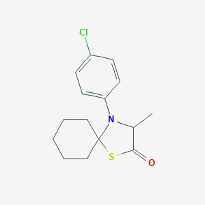 molecular formula C15H18ClNOS B392009 4-(4-Chlorophenyl)-3-methyl-1-thia-4-azaspiro[4.5]decan-2-one CAS No. 329696-30-2