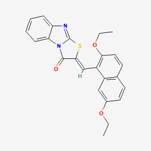 molecular formula C24H20N2O3S B3920099 2-[(2,7-diethoxy-1-naphthyl)methylene][1,3]thiazolo[3,2-a]benzimidazol-3(2H)-one 