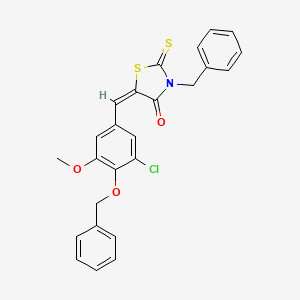 molecular formula C25H20ClNO3S2 B3920108 3-benzyl-5-[4-(benzyloxy)-3-chloro-5-methoxybenzylidene]-2-thioxo-1,3-thiazolidin-4-one 