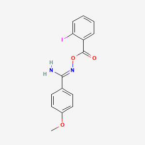 molecular formula C15H13IN2O3 B3920123 N'-[(2-iodobenzoyl)oxy]-4-methoxybenzenecarboximidamide 