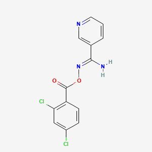 molecular formula C13H9Cl2N3O2 B3920144 N'-[(2,4-dichlorobenzoyl)oxy]-3-pyridinecarboximidamide 