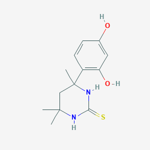 molecular formula C13H18N2O2S B392016 4-(2,4-dihydroxyphenyl)-4,6,6-trimethyltetrahydropyrimidine-2(1H)-thione 