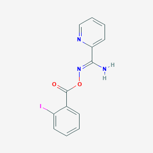 molecular formula C13H10IN3O2 B3920164 N'-[(2-iodobenzoyl)oxy]-2-pyridinecarboximidamide 