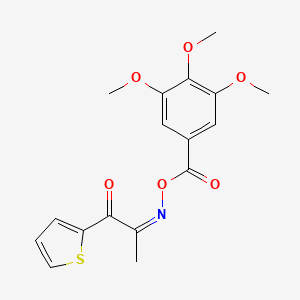 molecular formula C17H17NO6S B3920187 1-(2-thienyl)-1,2-propanedione 2-[O-(3,4,5-trimethoxybenzoyl)oxime] 