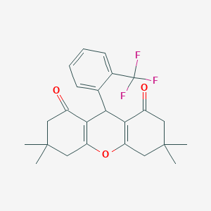 molecular formula C24H25F3O3 B392021 3,3,6,6-tetramethyl-9-[2-(trifluoromethyl)phenyl]-3,4,5,6,7,9-hexahydro-1H-xanthene-1,8(2H)-dione 