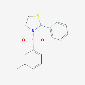 3-[(3-Methylphenyl)sulfonyl]-2-phenyl-1,3-thiazolidine