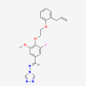 molecular formula C21H21IN4O3 B3920220 N-{4-[2-(2-allylphenoxy)ethoxy]-3-iodo-5-methoxybenzylidene}-4H-1,2,4-triazol-4-amine 