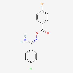 molecular formula C14H10BrClN2O2 B3920229 N'-[(4-bromobenzoyl)oxy]-4-chlorobenzenecarboximidamide 
