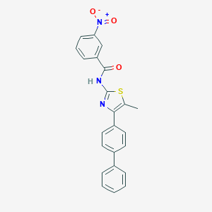molecular formula C23H17N3O3S B392024 N-(4-Biphenyl-4-yl-5-methyl-thiazol-2-yl)-3-nitro-benzamide 