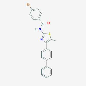 molecular formula C23H17BrN2OS B392025 N-(4-biphenyl-4-yl-5-methyl-1,3-thiazol-2-yl)-4-bromobenzamide 