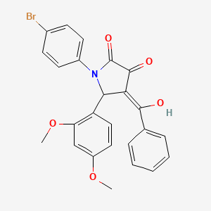 molecular formula C25H20BrNO5 B3920265 4-benzoyl-1-(4-bromophenyl)-5-(2,4-dimethoxyphenyl)-3-hydroxy-1,5-dihydro-2H-pyrrol-2-one 
