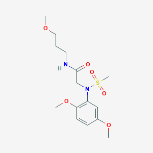 molecular formula C15H24N2O6S B3920271 N~2~-(2,5-dimethoxyphenyl)-N~1~-(3-methoxypropyl)-N~2~-(methylsulfonyl)glycinamide 