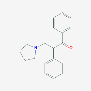 molecular formula C19H21NO B392031 1,2-Diphenyl-3-(1-pyrrolidinyl)-1-propanone 
