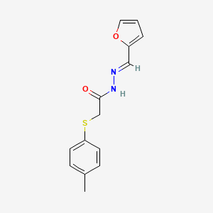 molecular formula C14H14N2O2S B3920366 N'-(2-furylmethylene)-2-[(4-methylphenyl)thio]acetohydrazide 