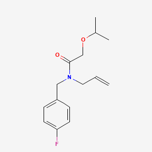 molecular formula C15H20FNO2 B3920370 N-allyl-N-(4-fluorobenzyl)-2-isopropoxyacetamide 