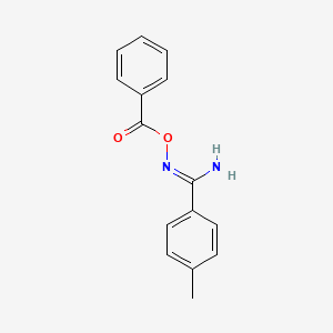 molecular formula C15H14N2O2 B3920389 N'-(benzoyloxy)-4-methylbenzenecarboximidamide 