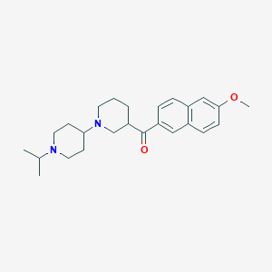 molecular formula C25H34N2O2 B3920414 (1'-isopropyl-1,4'-bipiperidin-3-yl)(6-methoxy-2-naphthyl)methanone 