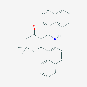 molecular formula C29H25NO B392042 2,2-dimethyl-5-(1-naphthyl)-2,3,5,6-tetrahydrobenzo[a]phenanthridin-4(1H)-one 