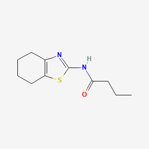 molecular formula C11H16N2OS B3920454 N-(4,5,6,7-tetrahydro-1,3-benzothiazol-2-yl)butanamide 