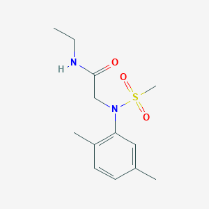 molecular formula C13H20N2O3S B3920459 N~2~-(2,5-dimethylphenyl)-N~1~-ethyl-N~2~-(methylsulfonyl)glycinamide 