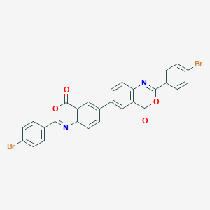 molecular formula C28H14Br2N2O4 B392046 2,2'-bis(4-bromophenyl)-4H,4'H-6,6'-bi-3,1-benzoxazine-4,4'-dione 