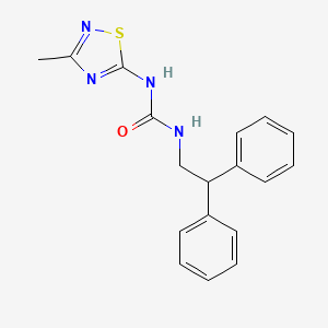 molecular formula C18H18N4OS B3920478 N-(2,2-diphenylethyl)-N'-(3-methyl-1,2,4-thiadiazol-5-yl)urea 