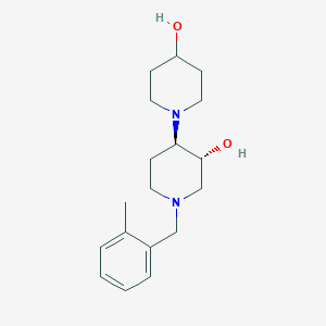 molecular formula C18H28N2O2 B3920484 (3'R*,4'R*)-1'-(2-methylbenzyl)-1,4'-bipiperidine-3',4-diol 