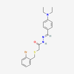 molecular formula C20H24BrN3OS B3920492 2-[(2-bromobenzyl)thio]-N'-[4-(diethylamino)benzylidene]acetohydrazide 