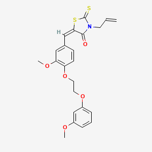 molecular formula C23H23NO5S2 B3920494 3-allyl-5-{3-methoxy-4-[2-(3-methoxyphenoxy)ethoxy]benzylidene}-2-thioxo-1,3-thiazolidin-4-one 