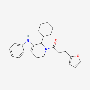 molecular formula C24H28N2O2 B3920511 1-cyclohexyl-2-[3-(2-furyl)propanoyl]-2,3,4,9-tetrahydro-1H-beta-carboline 