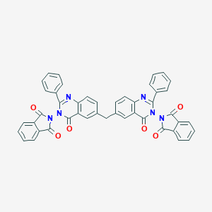 molecular formula C45H26N6O6 B392054 2-(6-{[3-(1,3-dioxo-1,3-dihydro-2H-isoindol-2-yl)-4-oxo-2-phenyl-3,4-dihydro-6-quinazolinyl]methyl}-4-oxo-2-phenyl-3(4H)-quinazolinyl)-1H-isoindole-1,3(2H)-dione 
