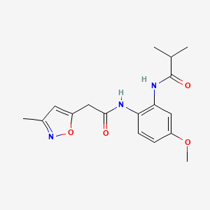 N-(5-methoxy-2-{[(3-methylisoxazol-5-yl)acetyl]amino}phenyl)-2-methylpropanamide