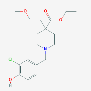 ethyl 1-(3-chloro-4-hydroxybenzyl)-4-(2-methoxyethyl)-4-piperidinecarboxylate