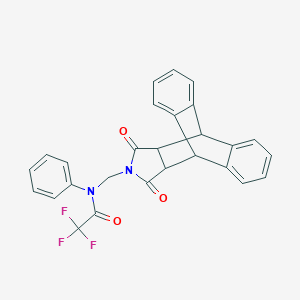N-[(16,18-Dioxo-17-azapentacyclo[6.6.5.02,7.09,14.015,19]nonadeca-2,4,6,9,11,13-hexaen-17-yl)methyl]-2,2,2-trifluoro-N-phenylacetamide