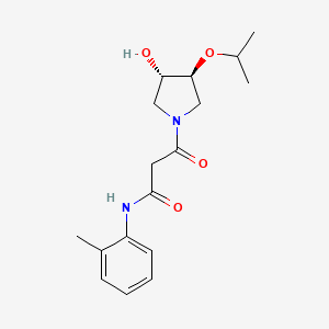 molecular formula C17H24N2O4 B3920637 3-[(3S*,4S*)-3-hydroxy-4-isopropoxypyrrolidin-1-yl]-N-(2-methylphenyl)-3-oxopropanamide 